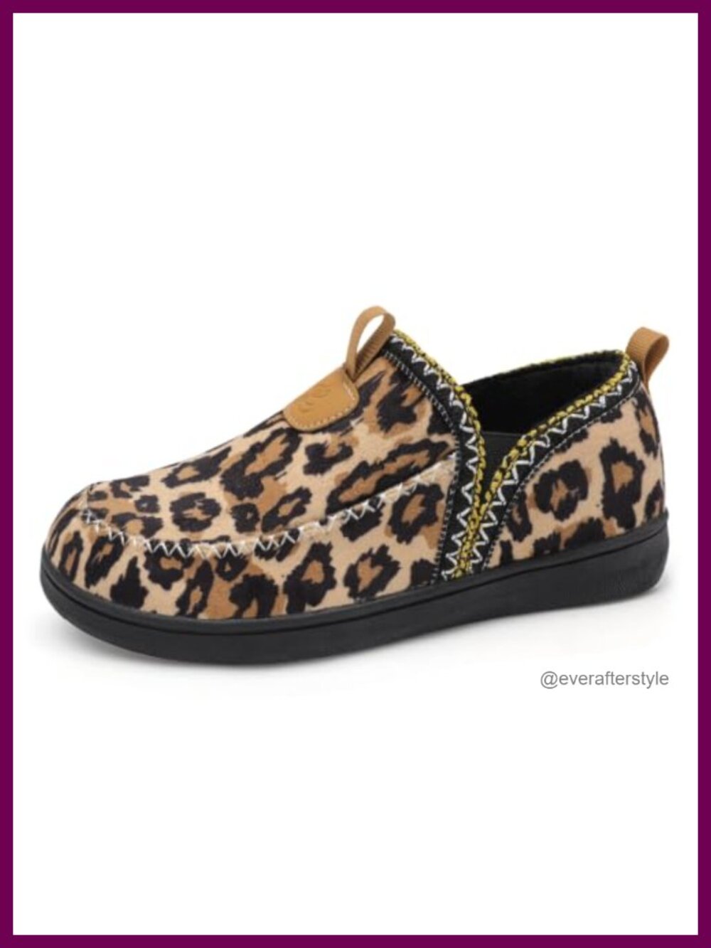 Wide Toe Box Memory Foam Slippers Slip-On House Shoes